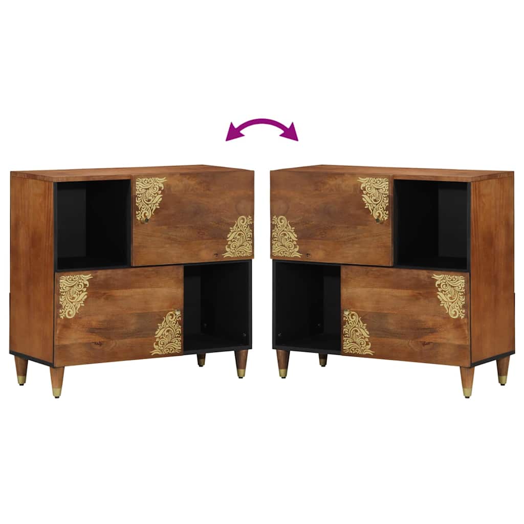 Sideboard Brown 80 x 33 x 75 cm Solid Mango Wood