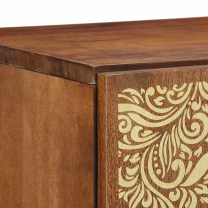 Highboard with Shelf Brown 40 x 33 x 110 cm Solid Mango Wood