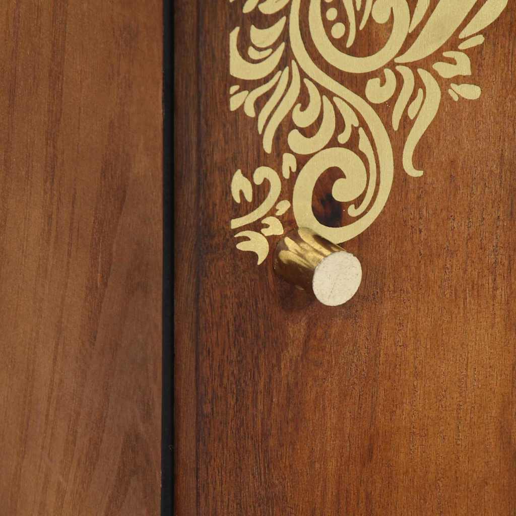 Highboard with Shelf Brown 40 x 33 x 110 cm Solid Mango Wood