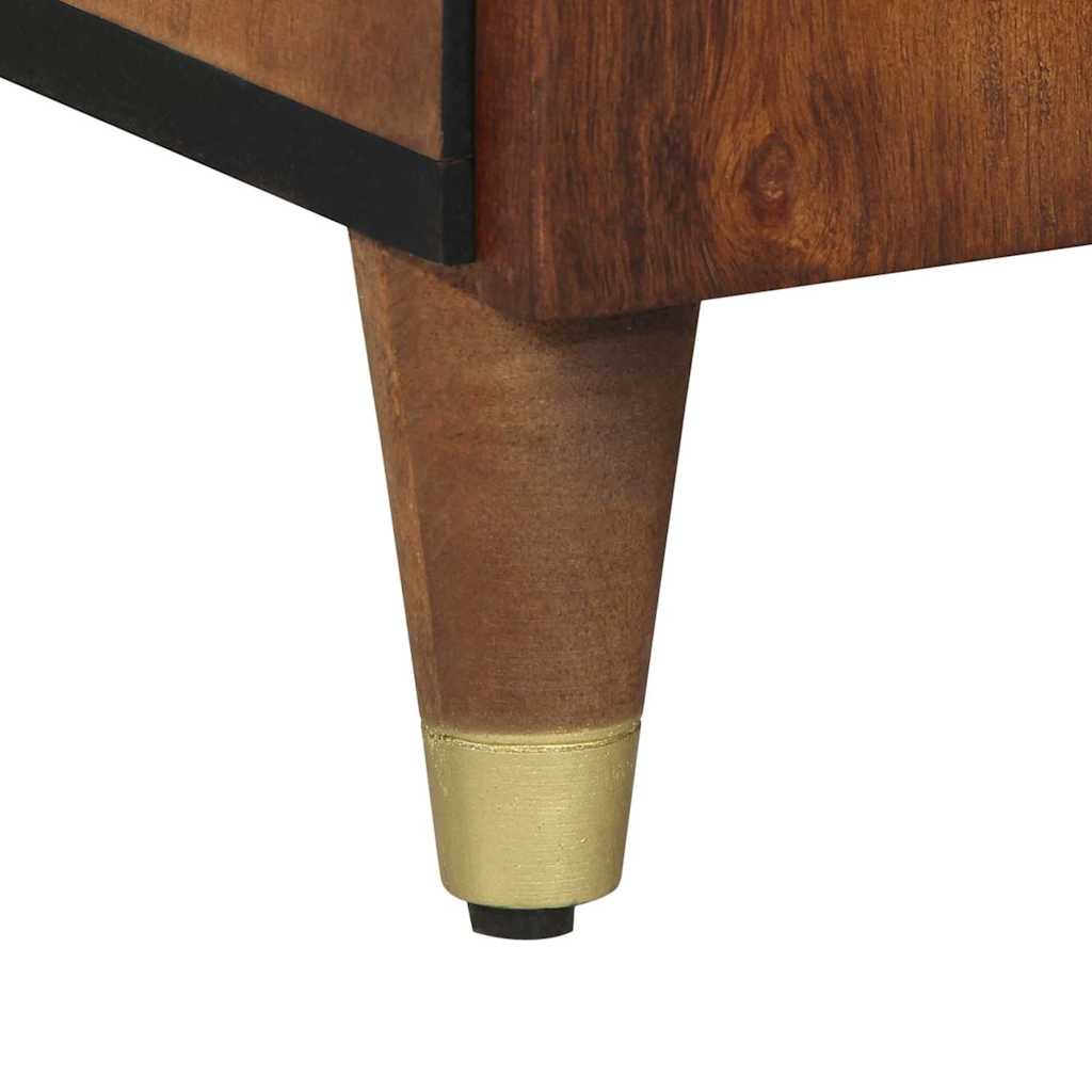 Highboard with Shelf Brown 40 x 33 x 110 cm Solid Mango Wood