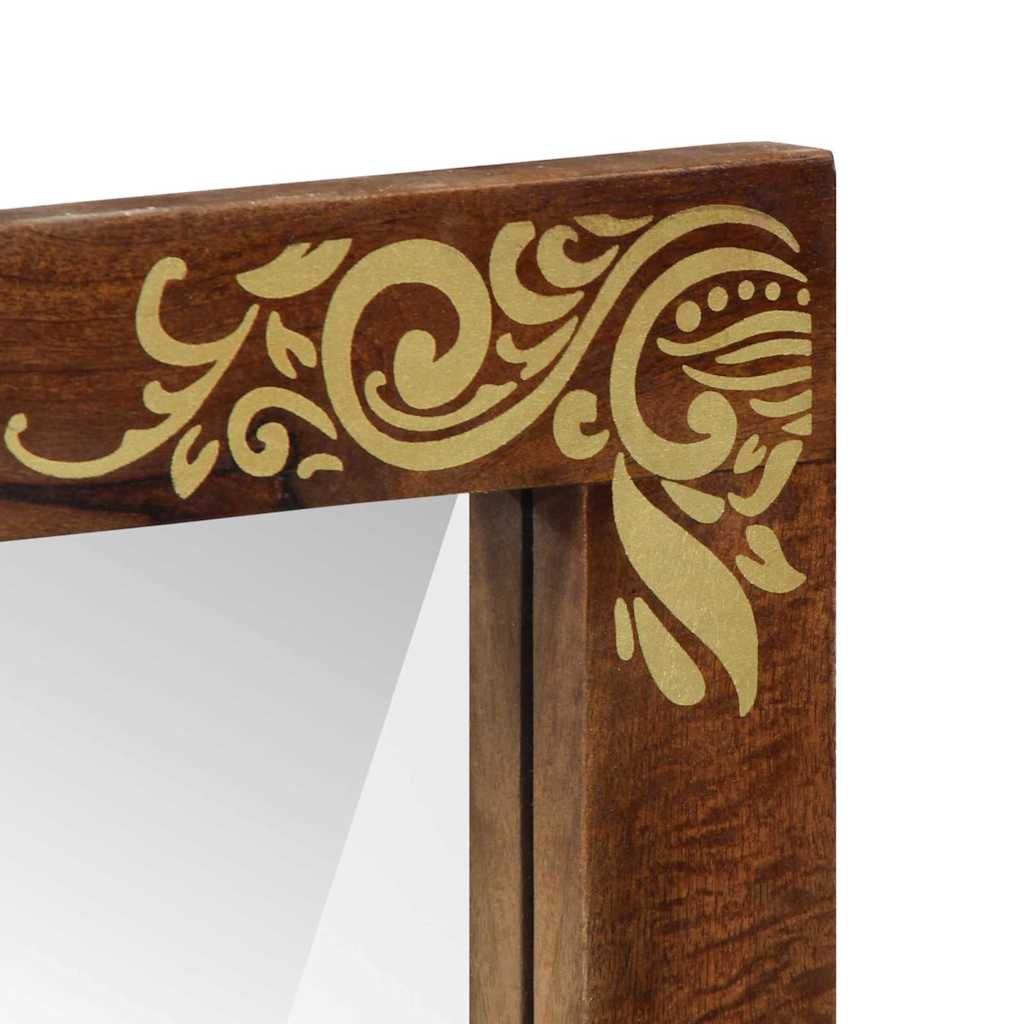 Bathroom Mirror with Mirror Honey Brown 70 x 50 x 2.5 cm