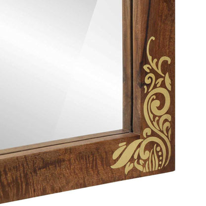 Bathroom Mirror with Mirror Honey Brown 70 x 50 x 2.5 cm