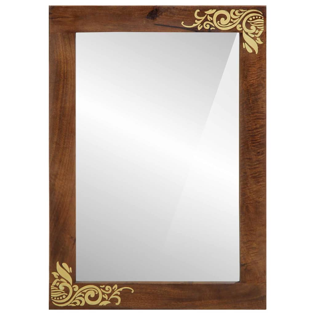 Bathroom Mirror with Mirror Honey Brown 70 x 50 x 2.5 cm