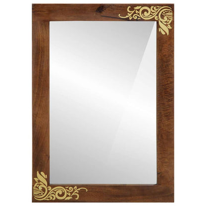 Bathroom Mirror with Mirror Honey Brown 70 x 50 x 2.5 cm