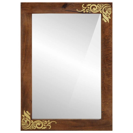 Bathroom Mirror Honey Brown 70 x 50 x 2.5 cm