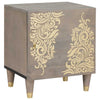 Bedside Cabinet 2 pcs Grey 40 x 33 x 46 cm Solid mango wood