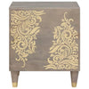 Bedside Cabinet 2 pcs Grey 40 x 33 x 46 cm Solid mango wood