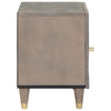 Bedside Cabinet 2 pcs Grey 40 x 33 x 46 cm Solid mango wood