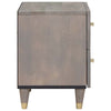 Bedside Cabinet 2 pcs Grey 40 x 33 x 46 cm Solid mango wood
