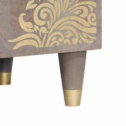 TV Cabinet Grey 105 x 33 x 46 cm Solid Mango Wood