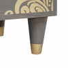 Bedside Cabinet 2 pcs Grey 40 x 33 x 46 cm Solid mango wood