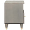 Bedside Cabinet 2 pcs Grey 40 x 33 x 46 cm Solid mango wood