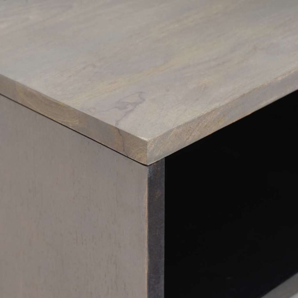 Bedside Cabinet Grey 50 x 33 x 62 cm Solid Mango Wood