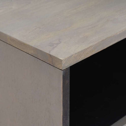 Bedside Cabinet Grey 50 x 33 x 62 cm Solid Mango Wood