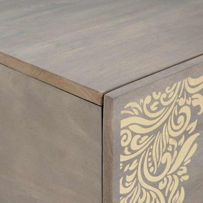 Coffee Table Grey 100 x 54 x 40 cm Solid Mango Wood