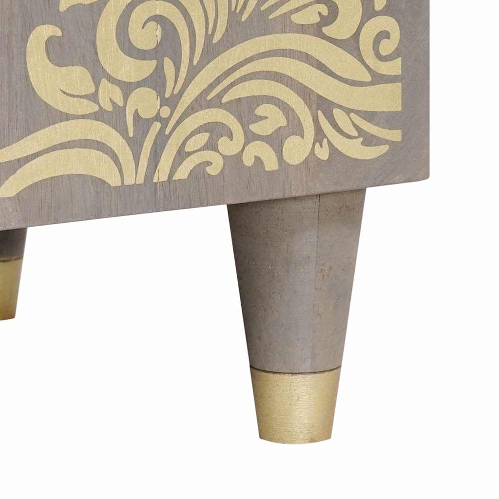 TV Cabinet Grey 80 x 33 x 46 cm Solid Mango Wood