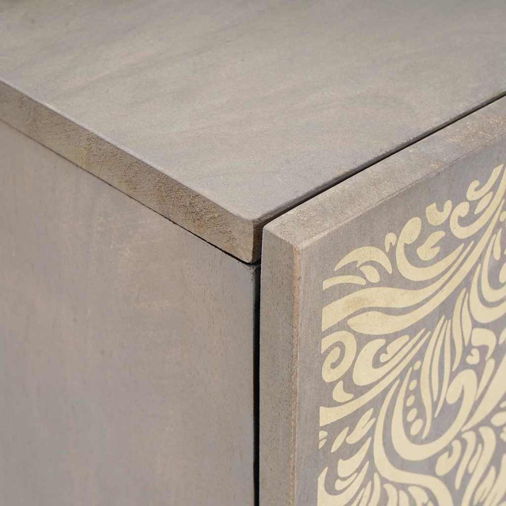 Bathroom Cabinet Grey 38 x 33 x 58 cm Solid Mango Wood