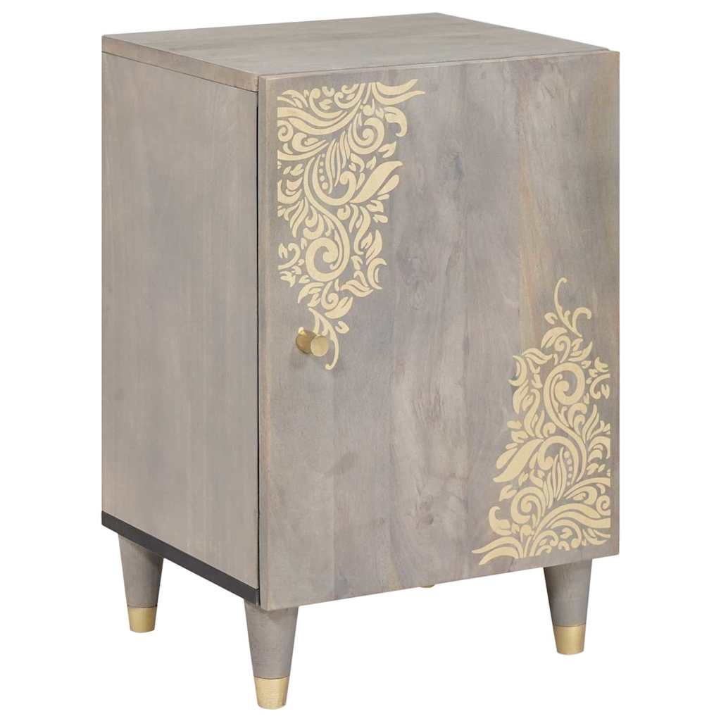 Bathroom Cabinet Grey 38 x 33 x 58 cm Solid Mango Wood