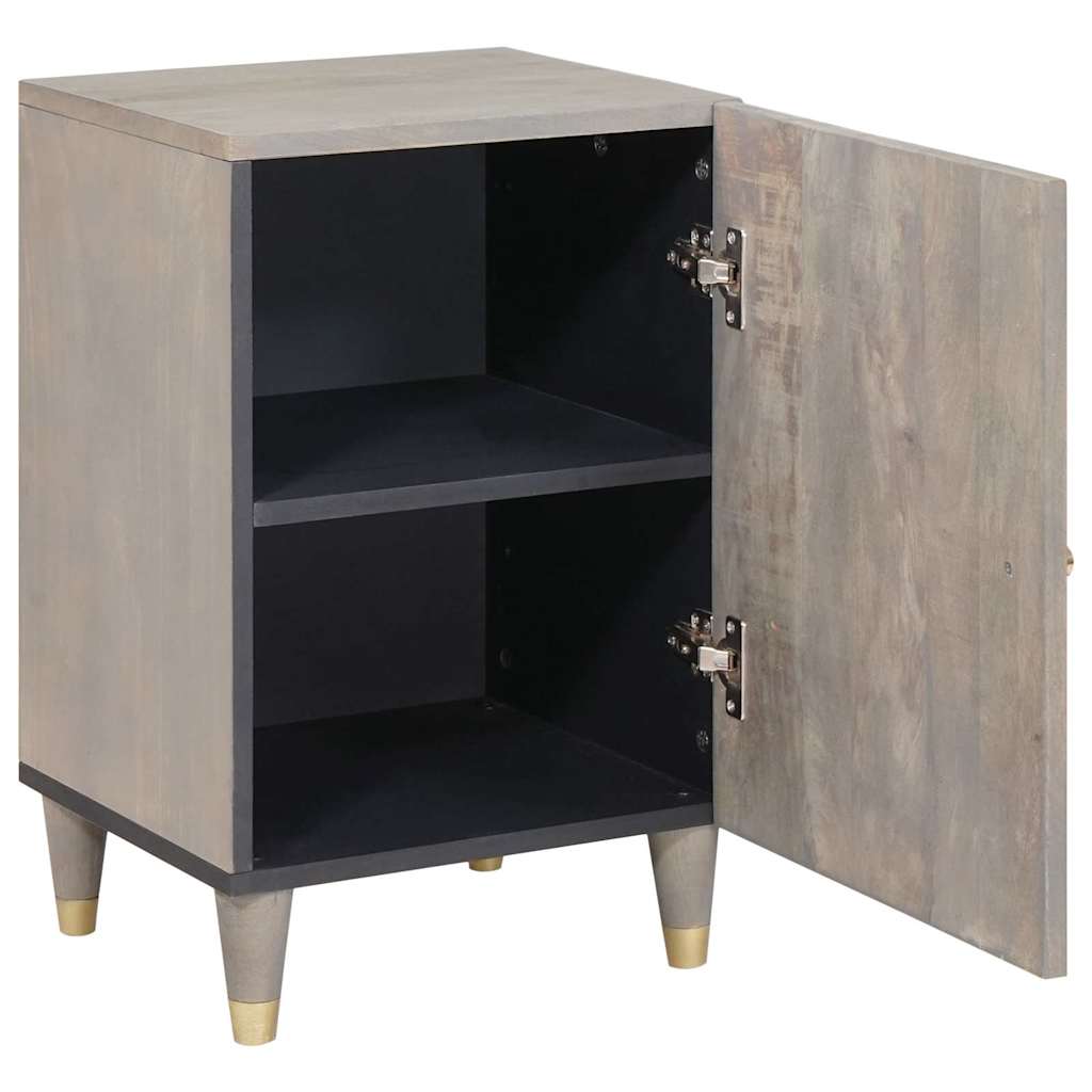 Bathroom Cabinet Grey 38 x 33 x 58 cm Solid Mango Wood