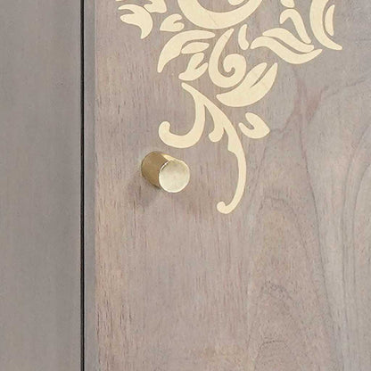 Sideboard Grey and Gold 40 x 33 x 75 cm Solid Mango Wood