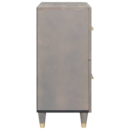 Sideboard Grey and Gold 60 x 33 x 75 cm Solid Mango Wood