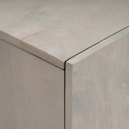 Highboard Grey and Gold 60 x 33 x 100 cm Solid Mango Wood