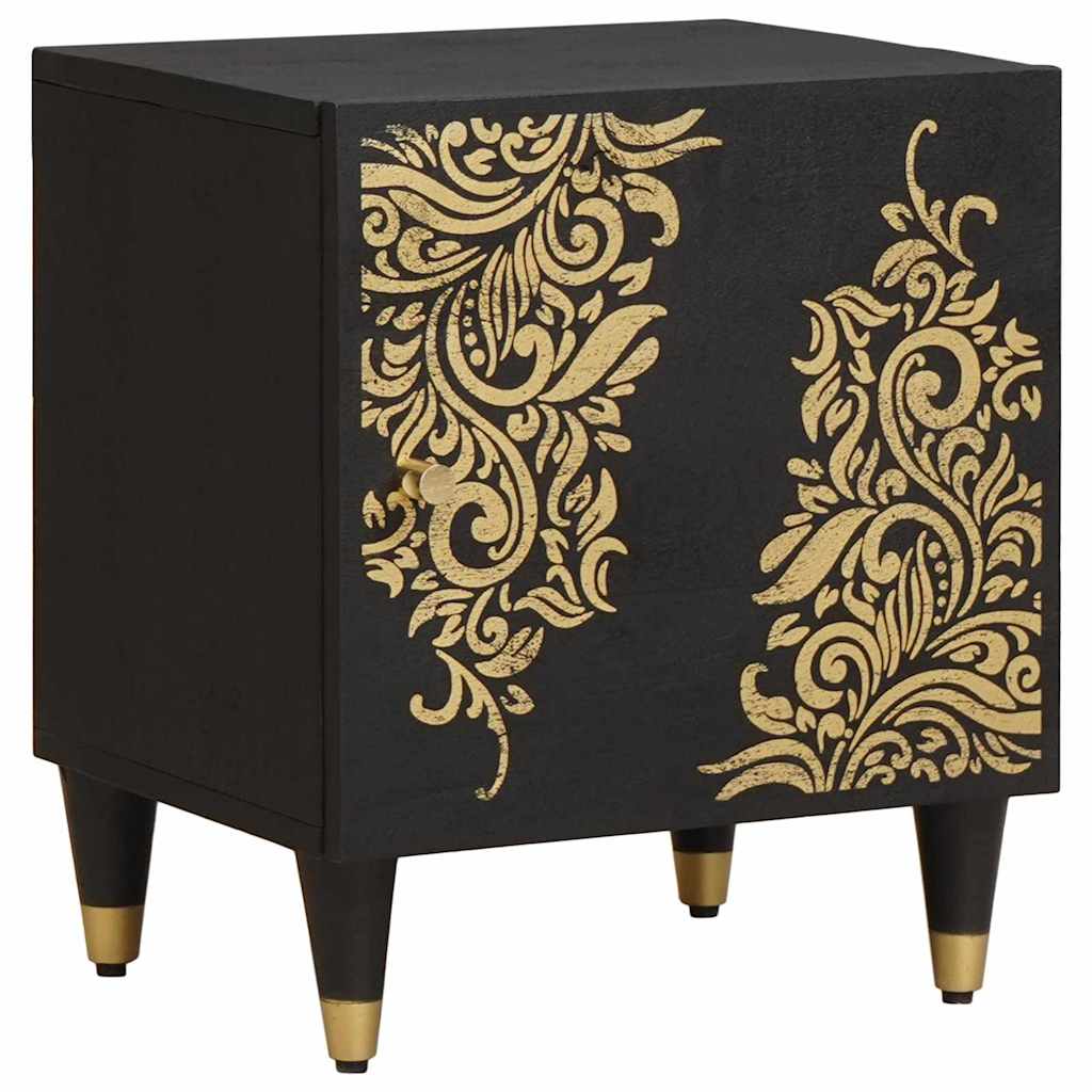 Bedside Cabinet with Door Black 40 x 33 x 46 cm