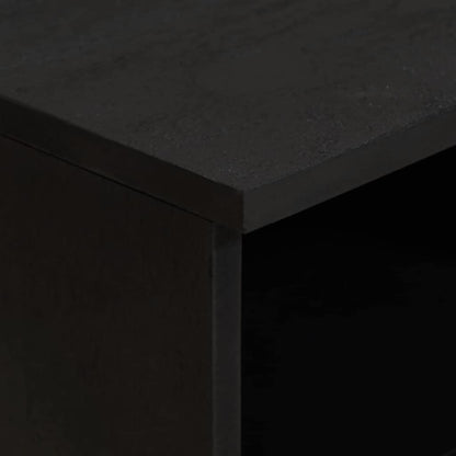 TV Cabinet with Drawer Black 70 x 33 x 46 cm Solid Mango Wood