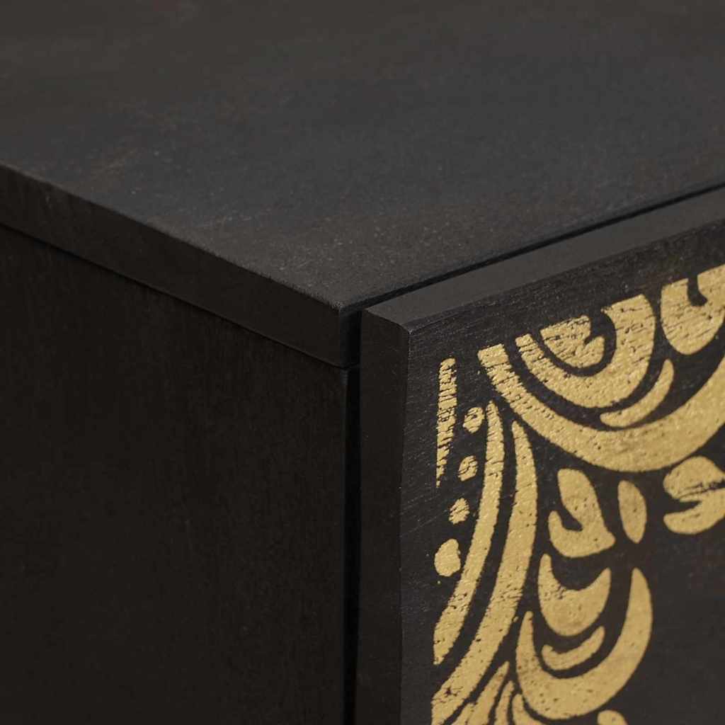 Sideboard Black 60 x 33 x 75 cm Solid Mango Wood