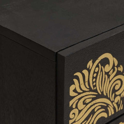 Bedside Cabinet with Door Black 50 x 33 x 60 cm