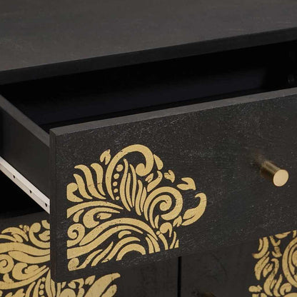 Bedside Cabinet with Door Black 50 x 33 x 60 cm