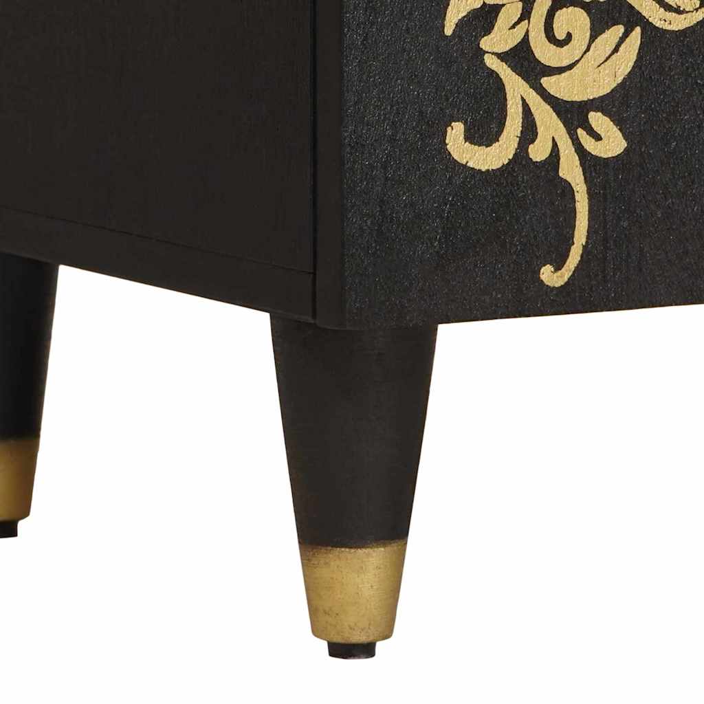 Bedside Cabinet with Door Black 50 x 33 x 60 cm