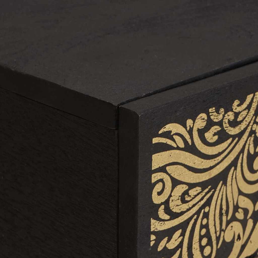 Coffee Table Black 100 x 54 x 40 cm Solid Mango Wood