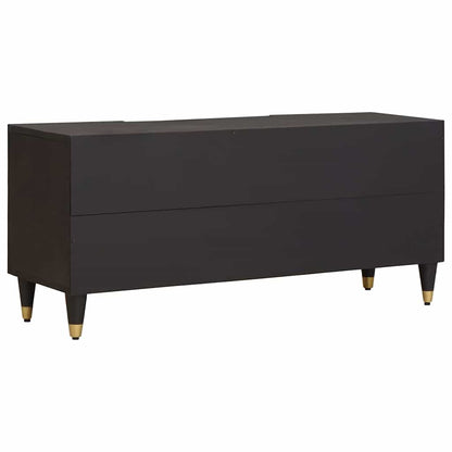 TV Cabinet with Drawer Black 105 x 33 x 46 cm Solid Mango Wood