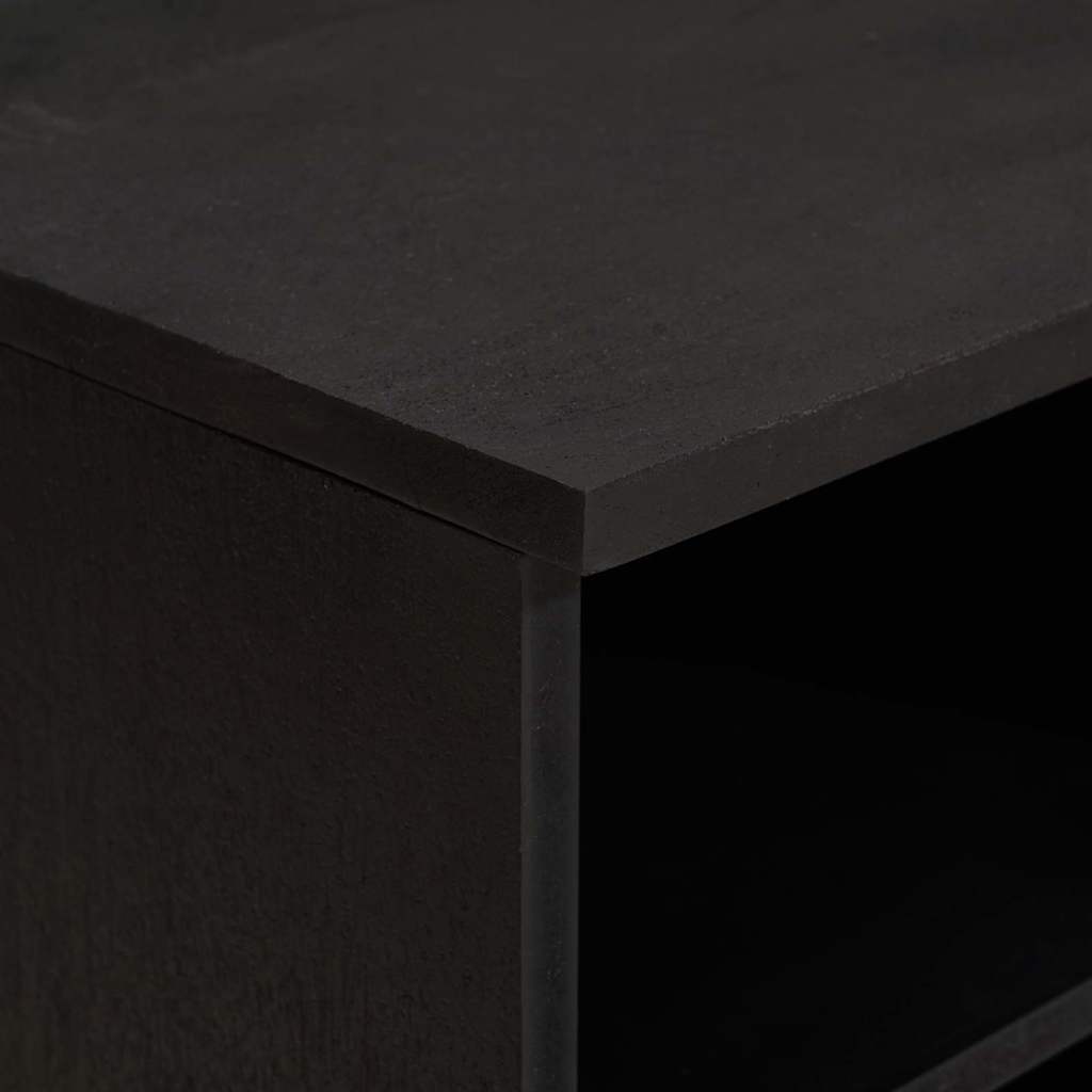 TV Cabinet with Drawer Black 80 x 33 x 46 cm Solid Mango Wood
