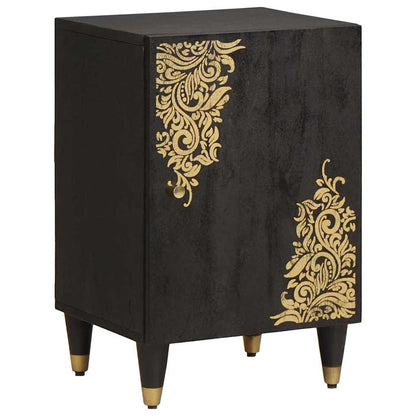 Bathroom Cabinet Black 38 x 33 x 58 cm Solid Mango Wood