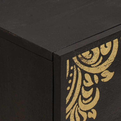 Sideboard with Drawer Black 40 x 33 x 75 cm Solid Mango Wood