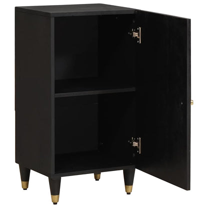 Sideboard with Shelf Black 40 x 33 x 75 cm Solid Mango Wood