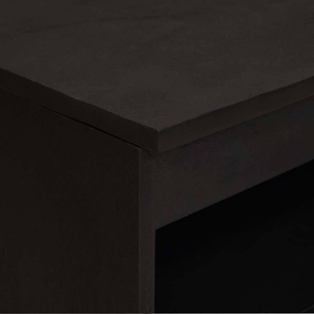 Sideboard Black 60 x 33 x 75 cm Solid Mango Wood