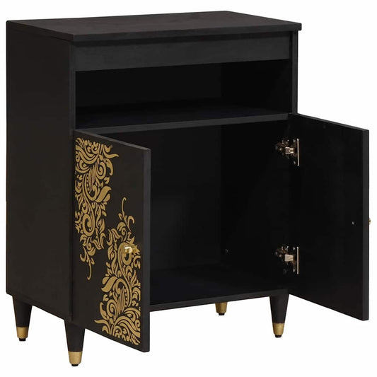 Sideboard Black 60 x 33 x 75 cm Solid Mango Wood