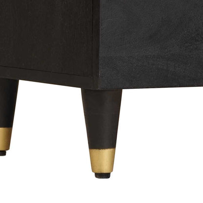 Sideboard Black 80 x 33 x 75 cm Solid Mango Wood