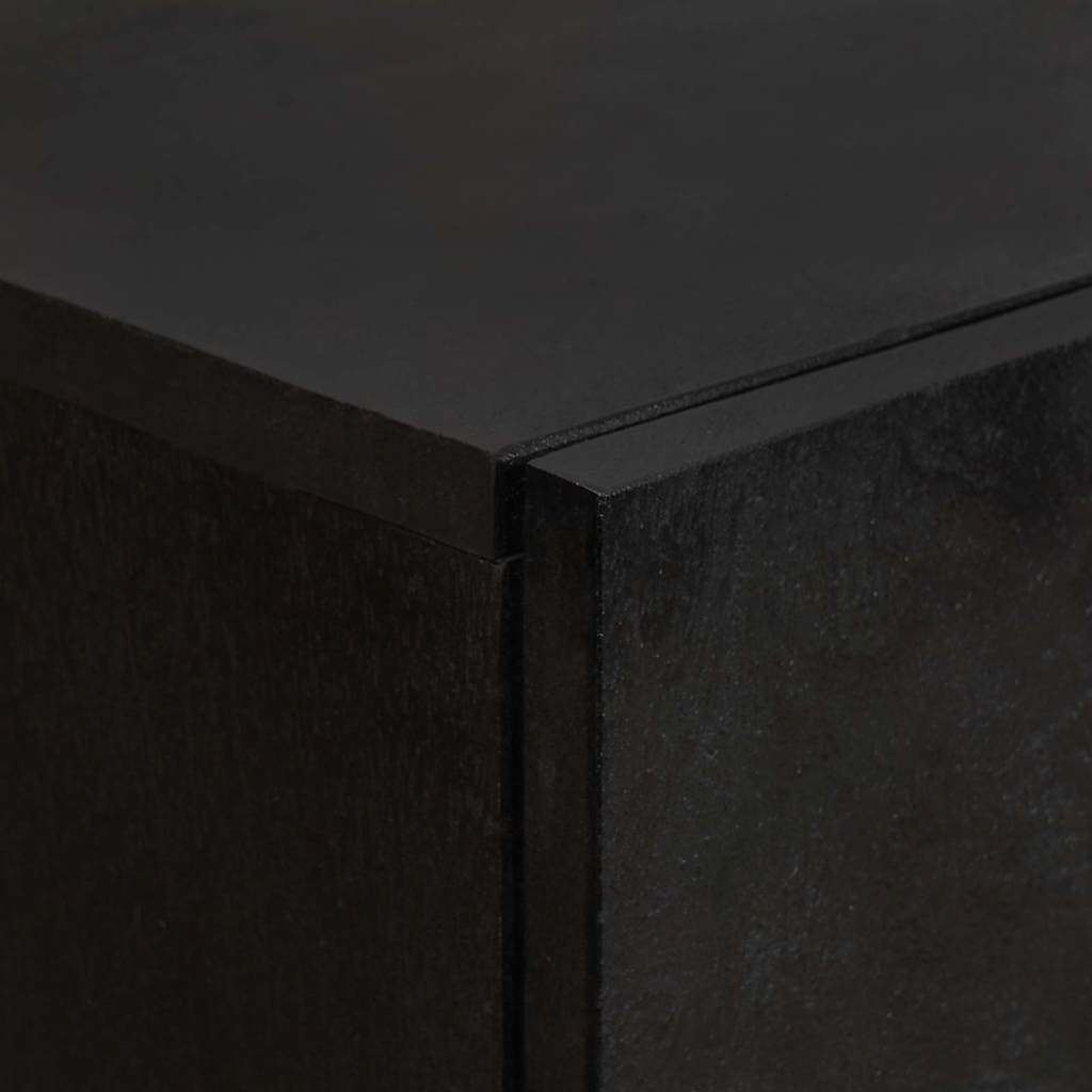 Highboard Black 60 x 33 x 100 cm Solid Mango Wood