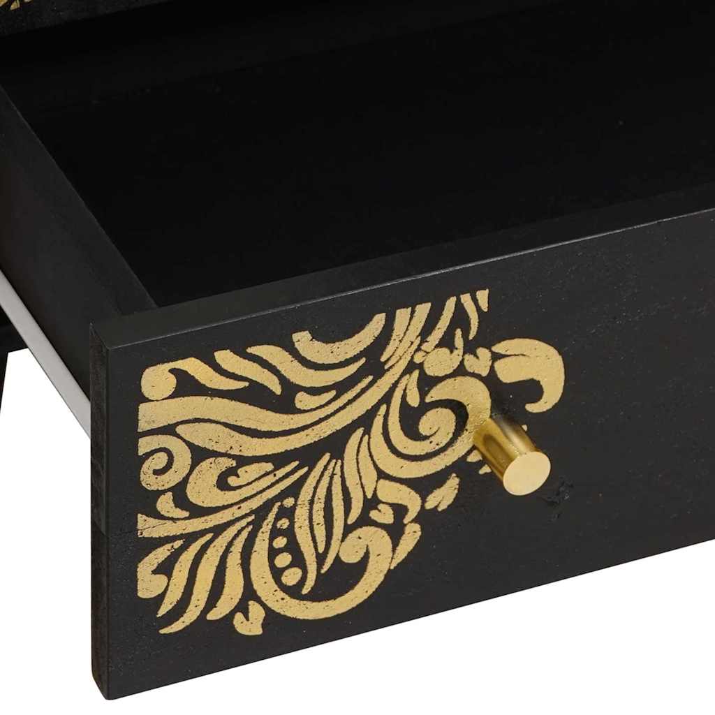 Highboard Black 60 x 33 x 100 cm Solid Mango Wood