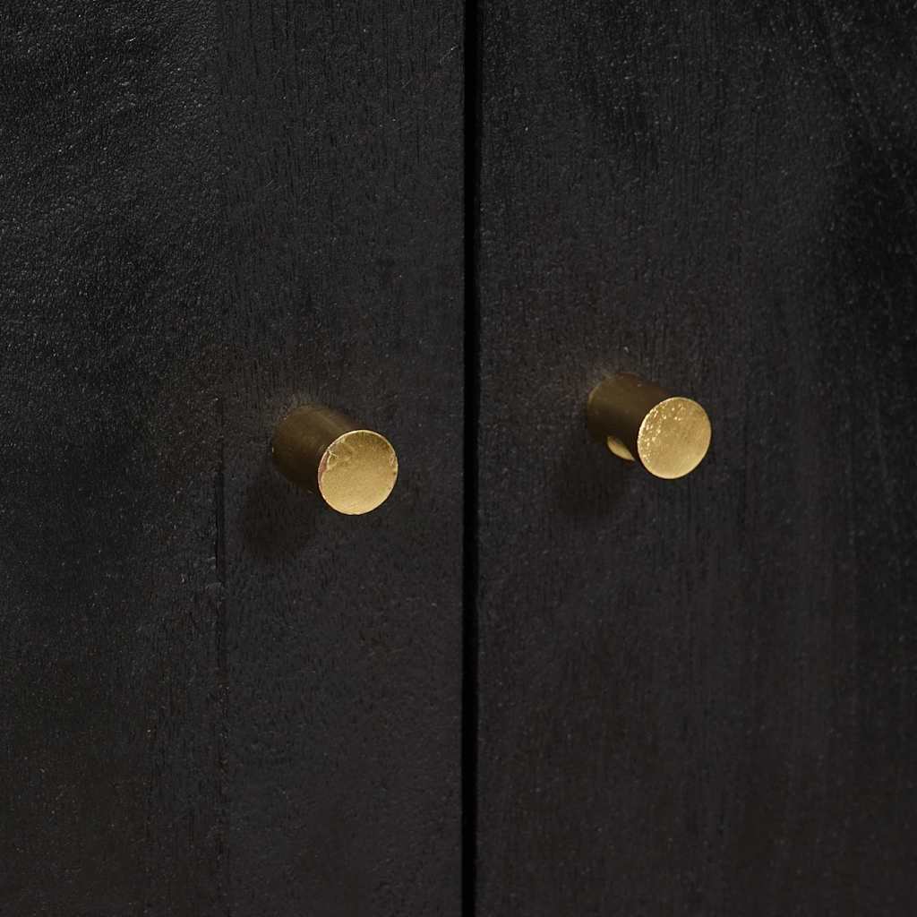 Highboard Black 60 x 33 x 100 cm Solid Mango Wood