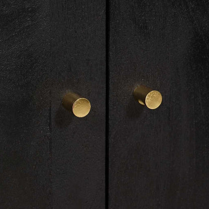 Highboard Black 60 x 33 x 100 cm Solid Mango Wood