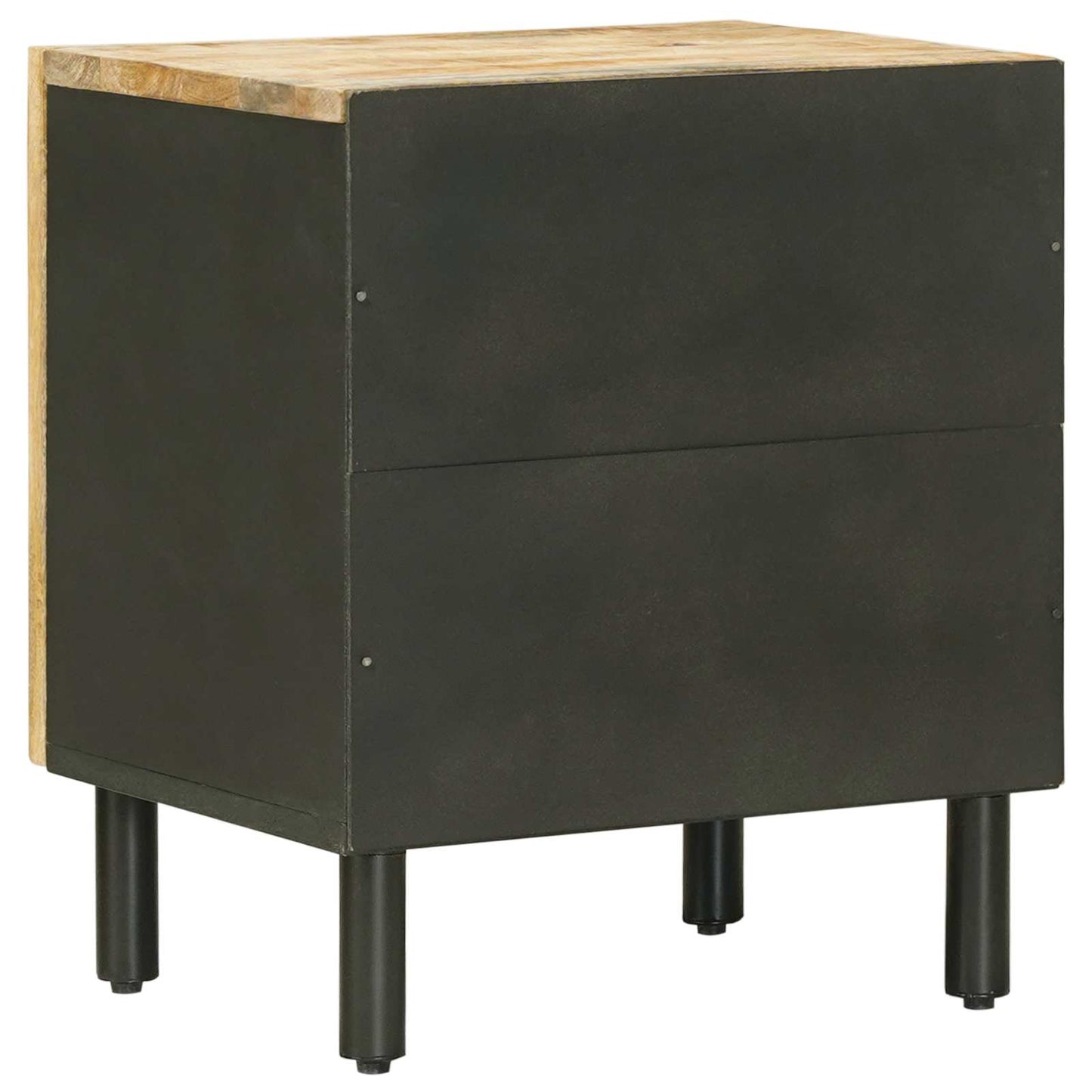 Bedside Table 2 pcs Natural 40 x 33 x 46 cm Solid Mango Wood