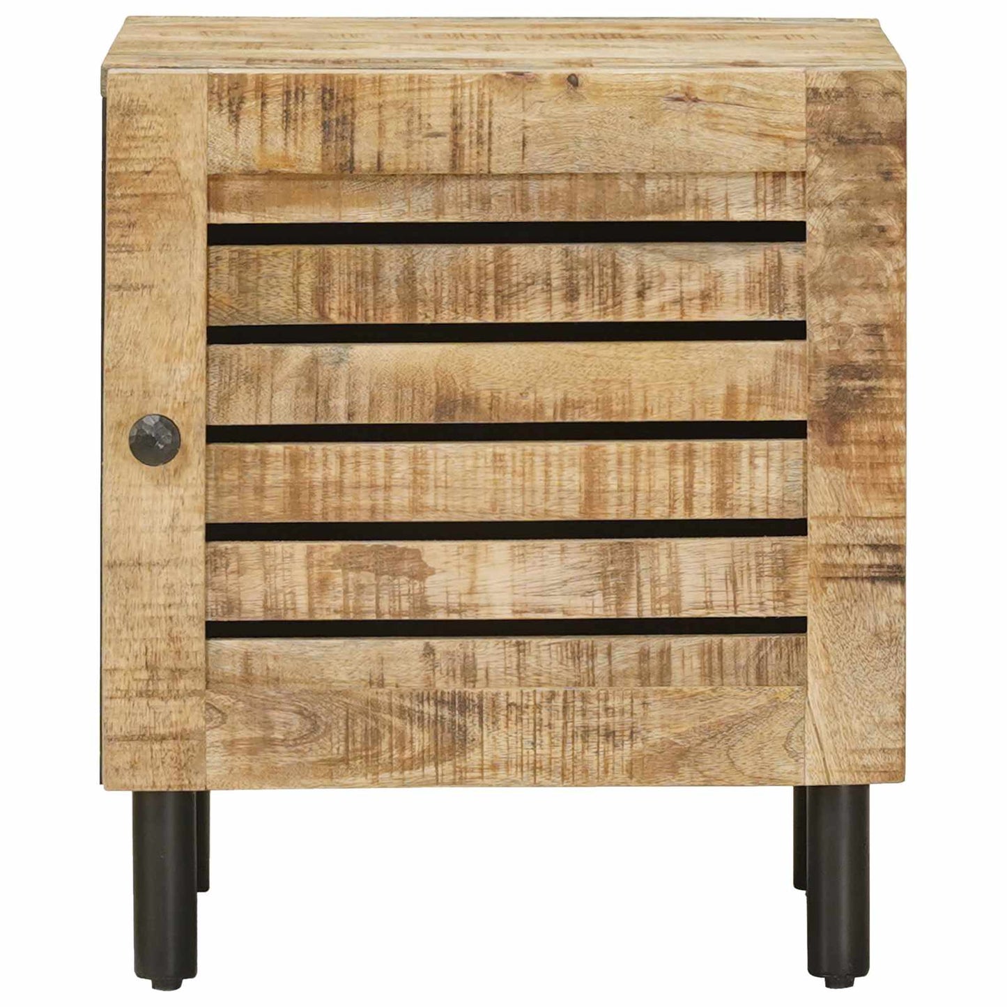 Bedside Table 2 pcs Natural 40 x 33 x 46 cm Solid Mango Wood