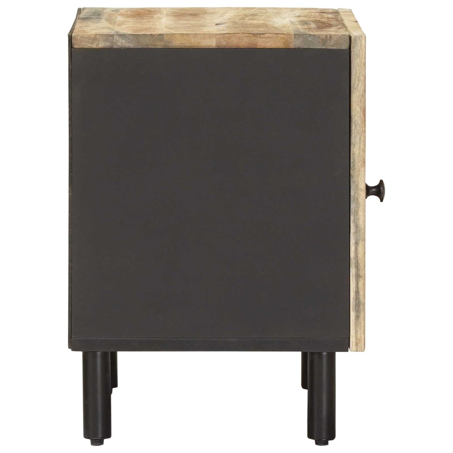 Bedside Table 2 pcs Natural 40 x 33 x 46 cm Solid Mango Wood