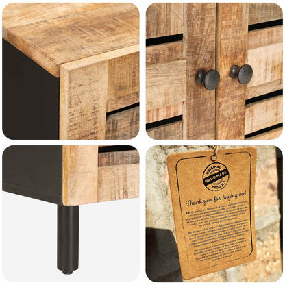 Storage Cabinets 60 x 33 x 75 cm Solid Mango Wood Natural