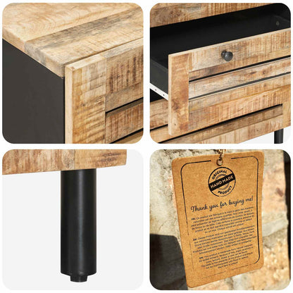Storage Cabinets 60 x 33 x 75 cm Solid Mango Wood Natural